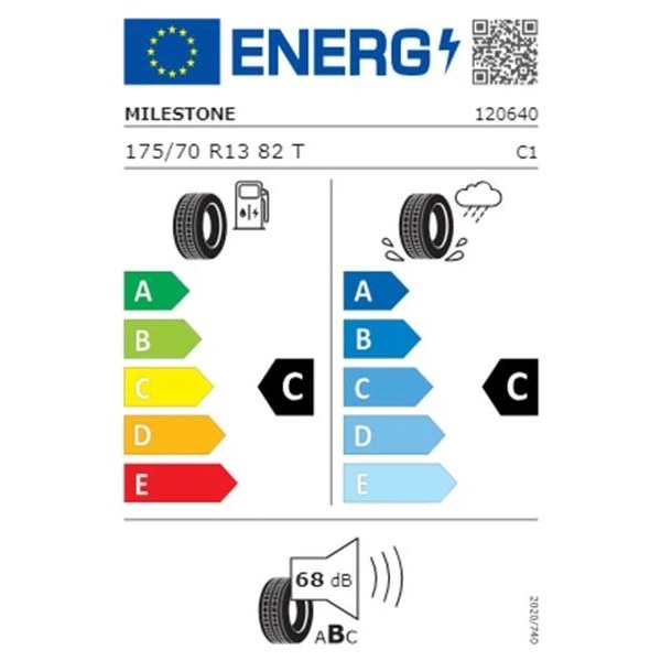 Milestone 175/70 R13 Tl 82T Carmıle Oto Yaz Lastiği (Üretim Yılı:2025)