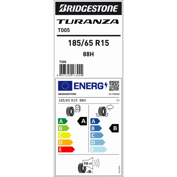 Bridgestone 185/65R15 88H Turanza T005 Binek Yaz Lastiği Üretim Yılı: 2025