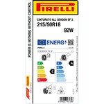 Pirelli 215/50 R18 92W Cınturato All Season Sf3 Oto 4 Mevsim Lastiği (Üretim Yılı: 2025)